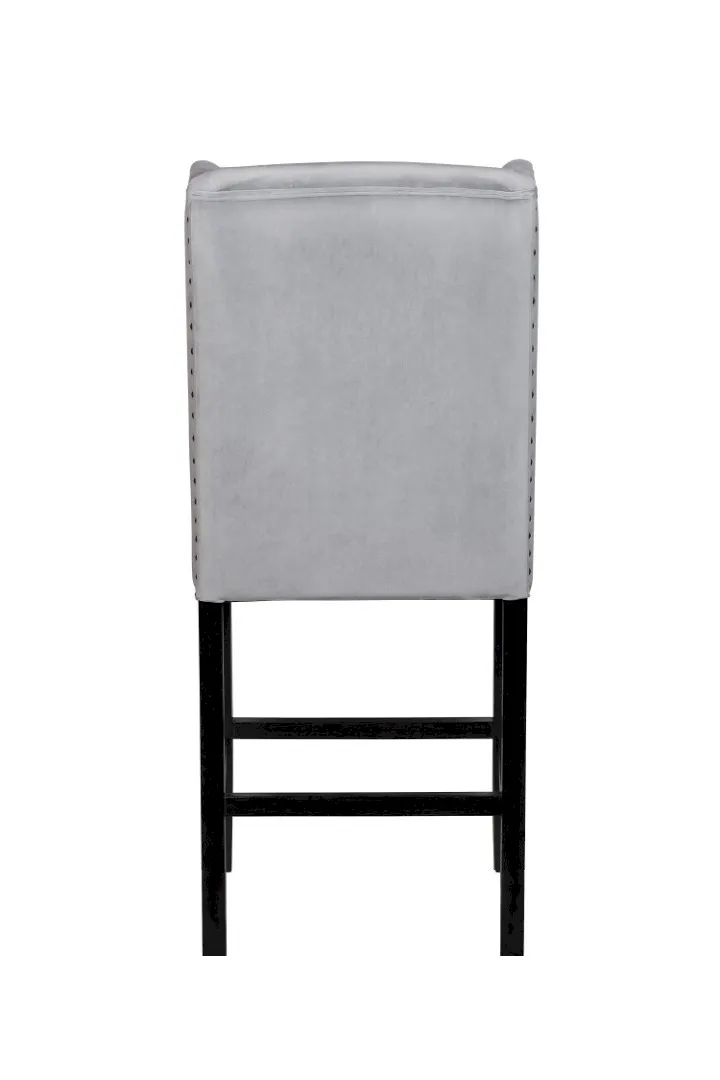 Дизайнерский полубарный стул Skipton Average Grey Velvet в интернет-магазине в Москве