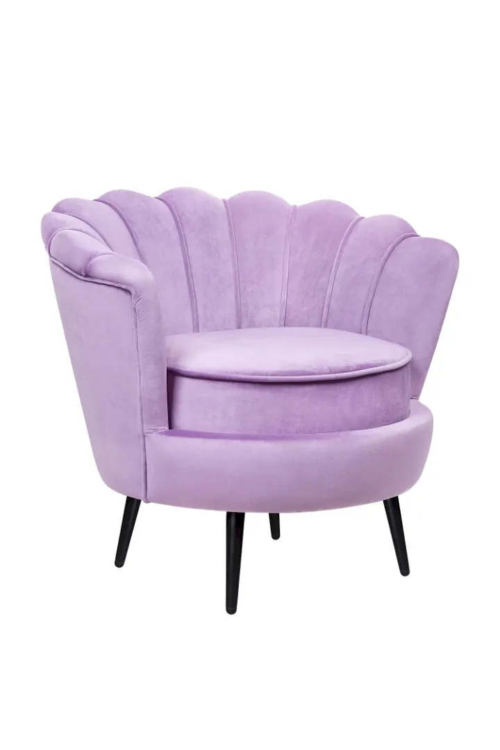 купить Низкое кресло ракушка Pearl Purple на черных ножках в Москве купить Низкое кресло ракушка Pearl Purple на черных ножках