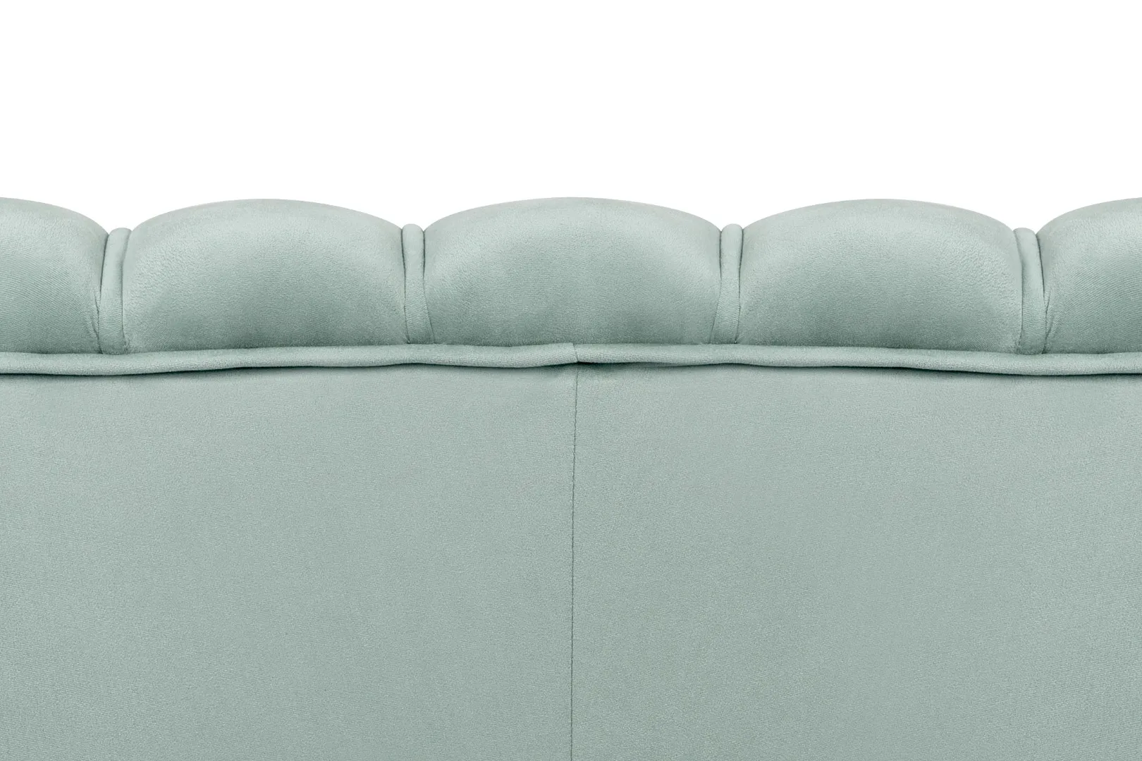 Диван ракушка Pearl Double Green на черных ножках в интерьере