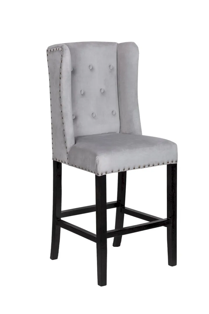 купить Дизайнерский полубарный стул Skipton Average Grey Velvet в Москве