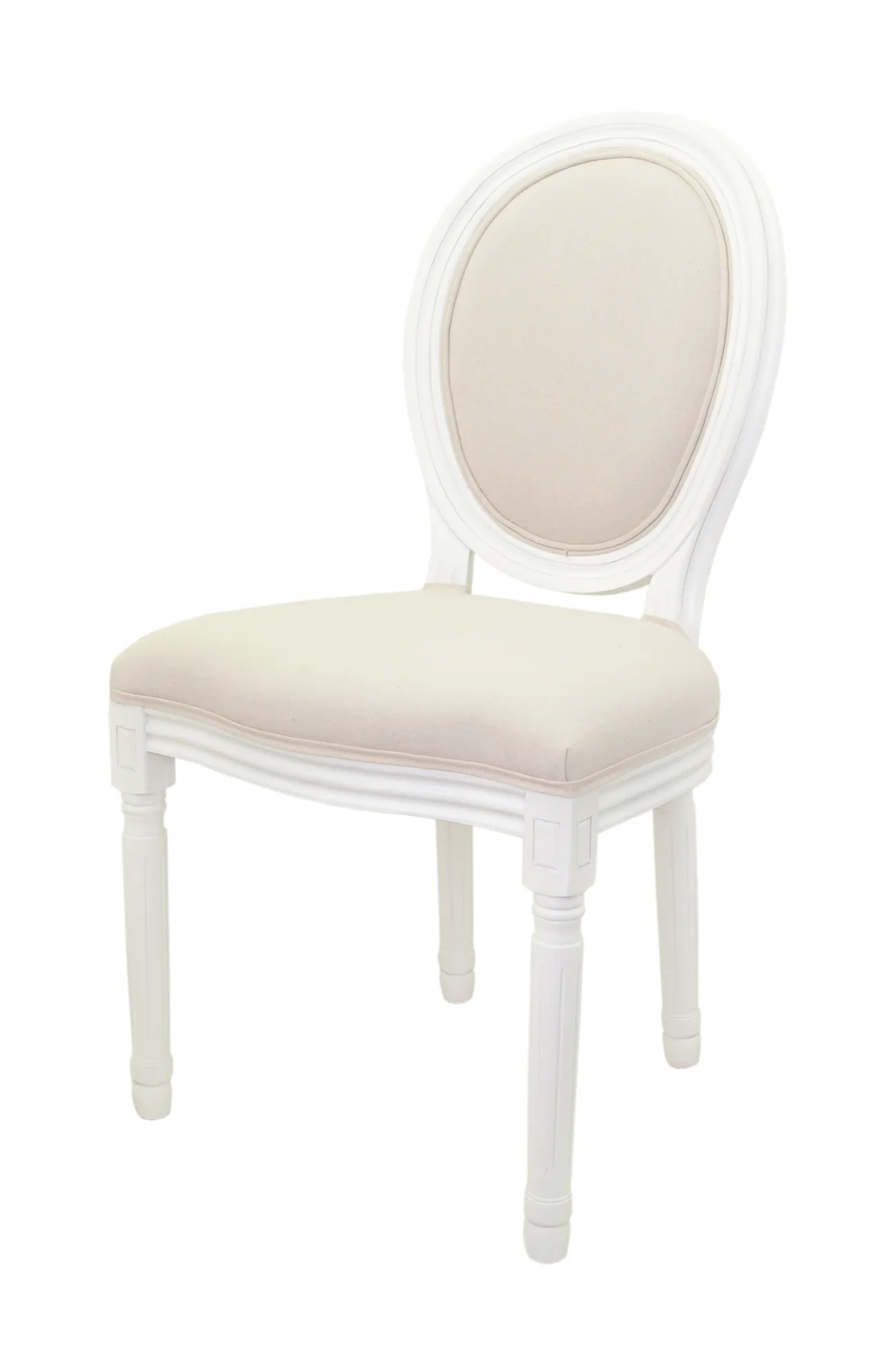 Дизайнерский обеденный стул модерн Volker Beige and White в интернет-магазине в Москве