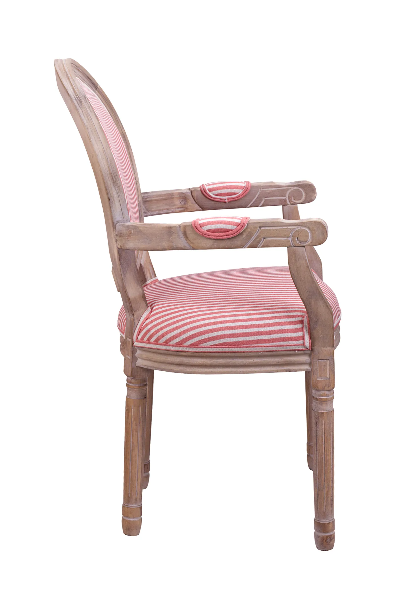 заказать Мягкий стул с подлокотниками Volker Arm Pink Pinstripe в Москве