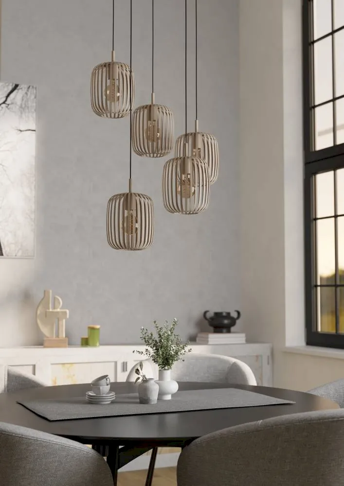 купить 901125 Люстра ROMAZZINA, 5X40W (E27), ?500, сталь, песочный