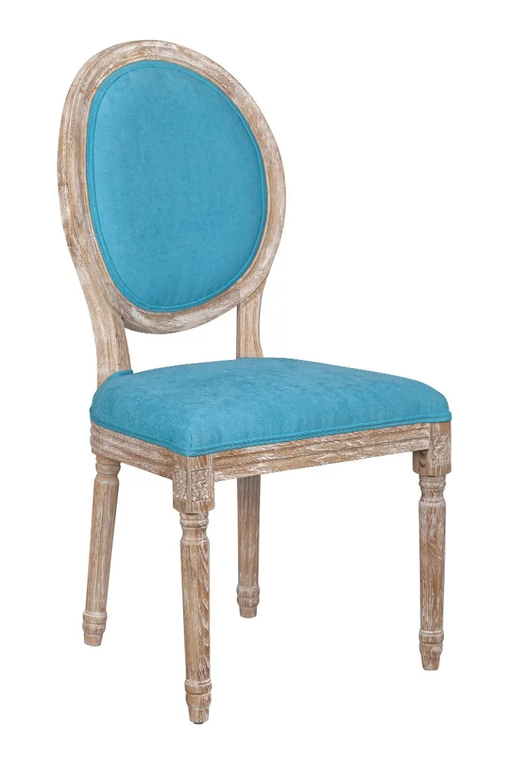 купить Стул с круглой спинкой Volker Oak Light Blue в Москве купить Стул с круглой спинкой Volker Oak Light Blue в Москве