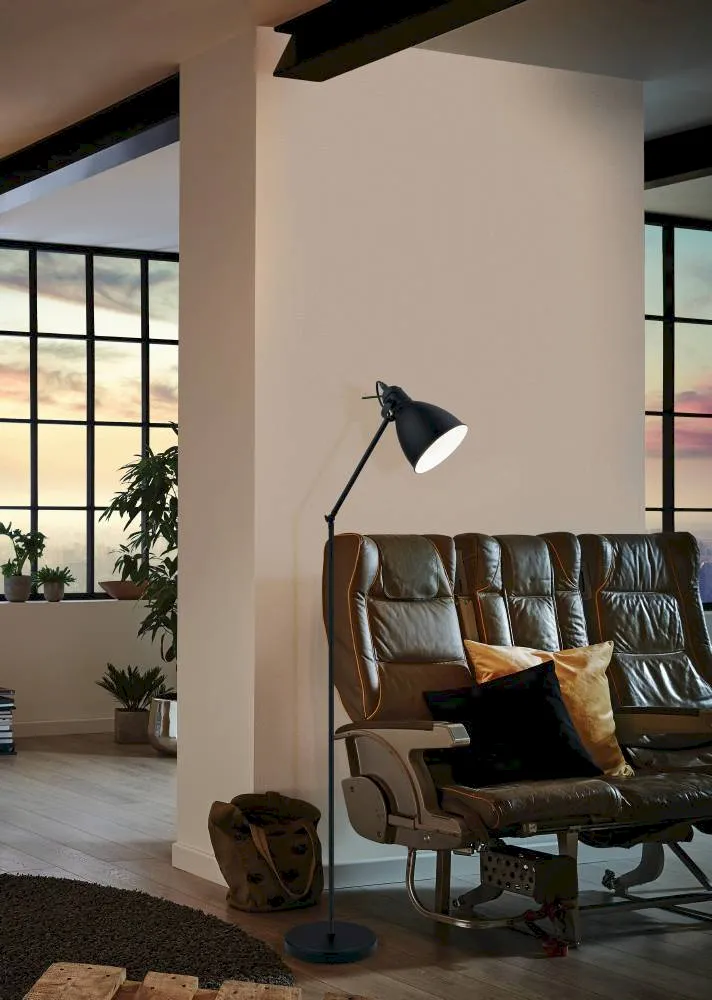 купить 49471 Торшер PRIDDY, 1х40W (E27), H1370, сталь, черный