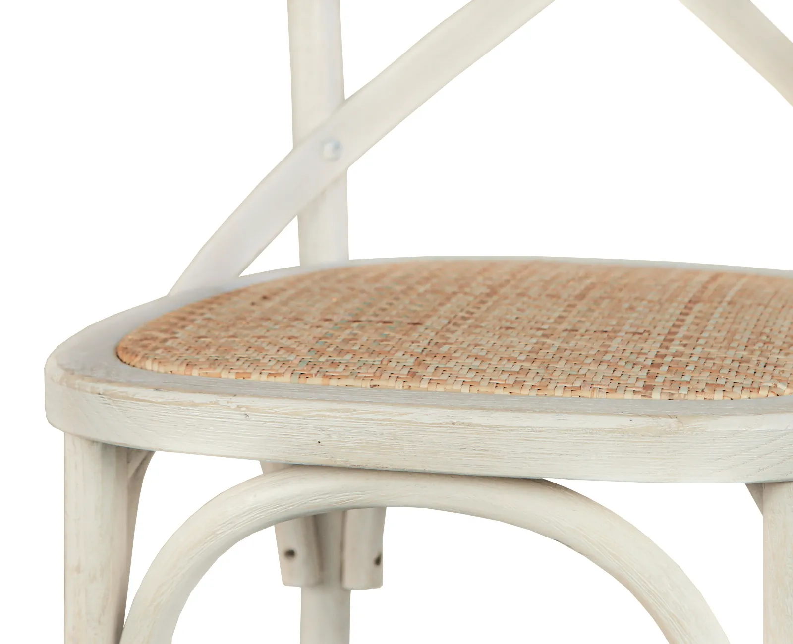 фото Стул ретро Cross Back White Brush