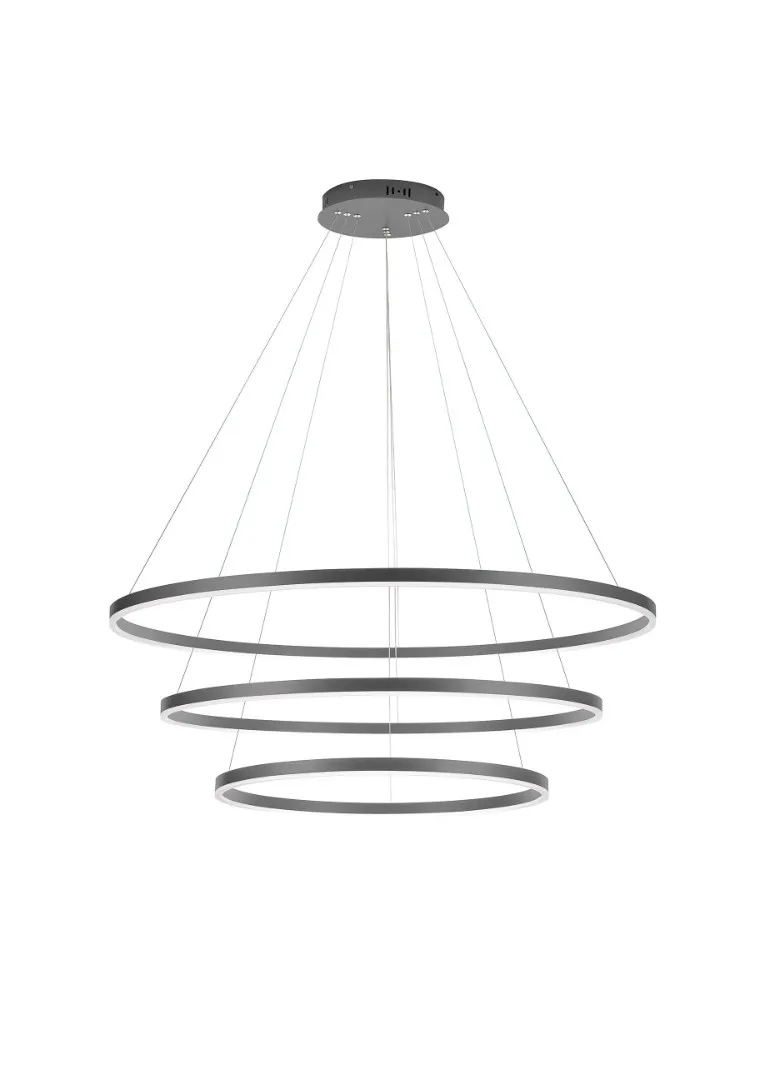 Люстра Orblaze 3 rings 600 black в интерьере