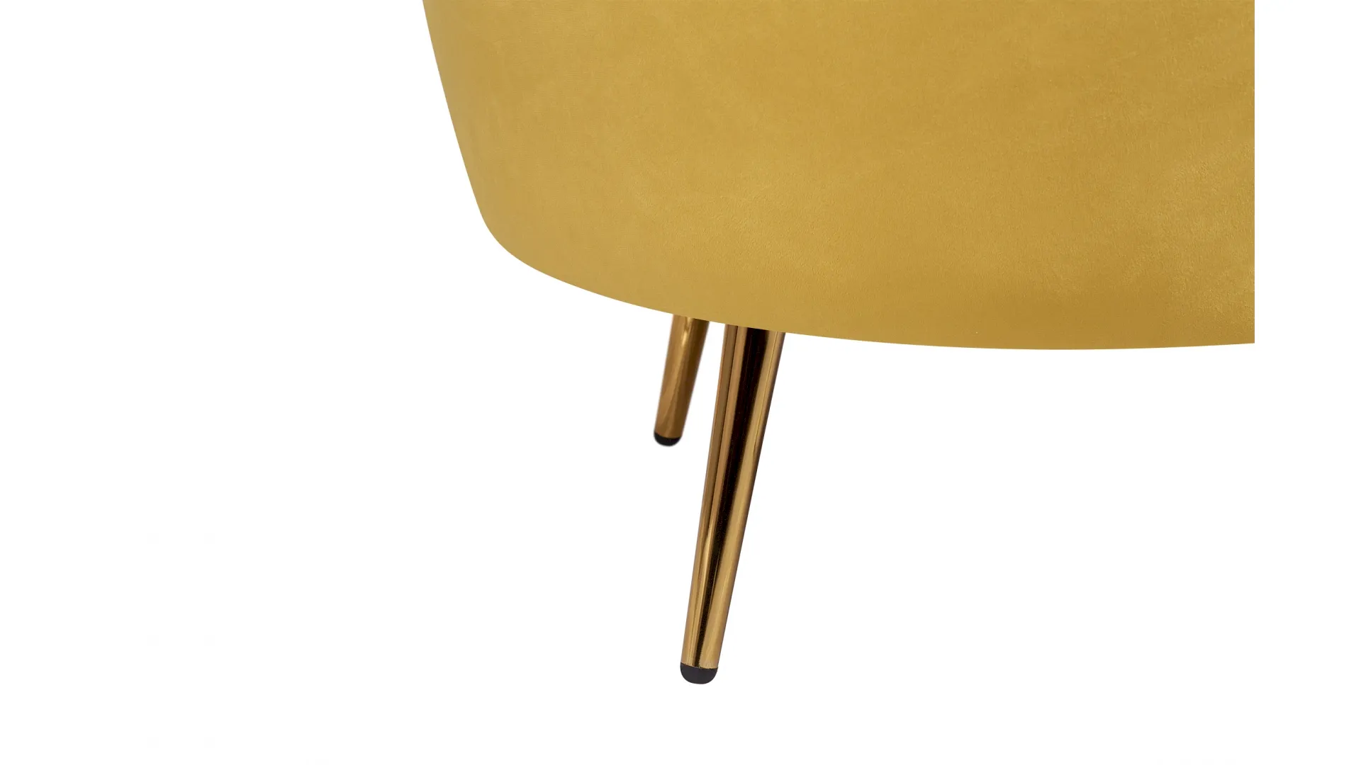 Кресло с пуфом ракушка Pearl Yellow в интерьере
