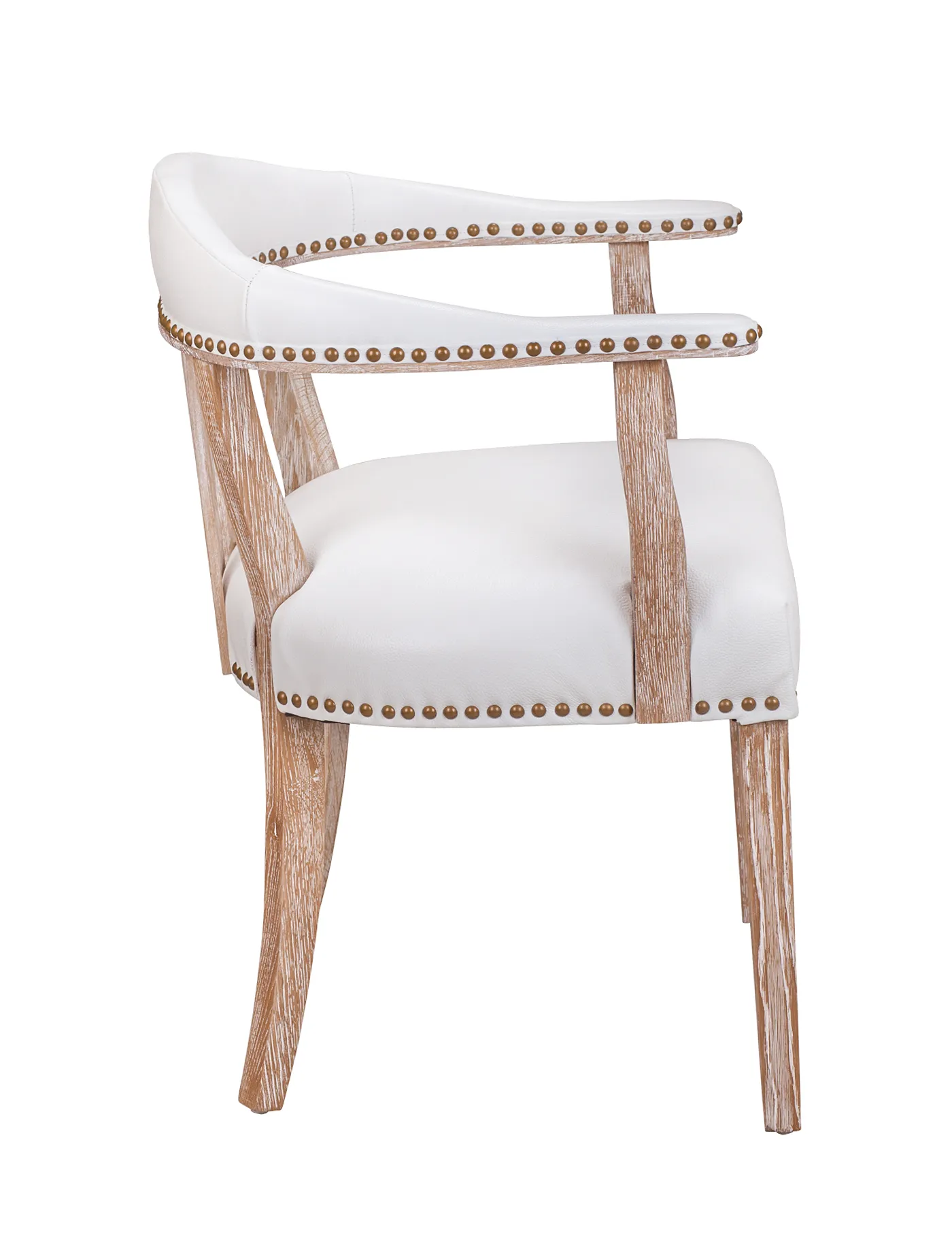 заказать Мягкий стул с подлокотниками Tanner White Leather в Москве