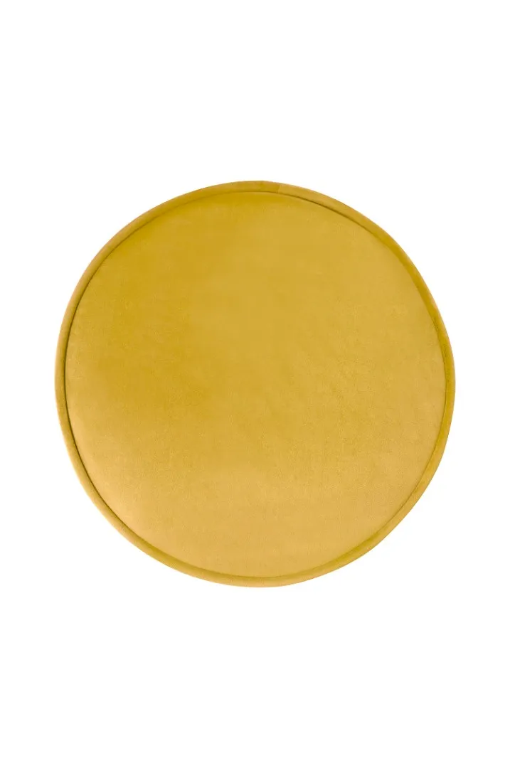 заказать Пуф Pearl Adorn Yellow на черных ножках