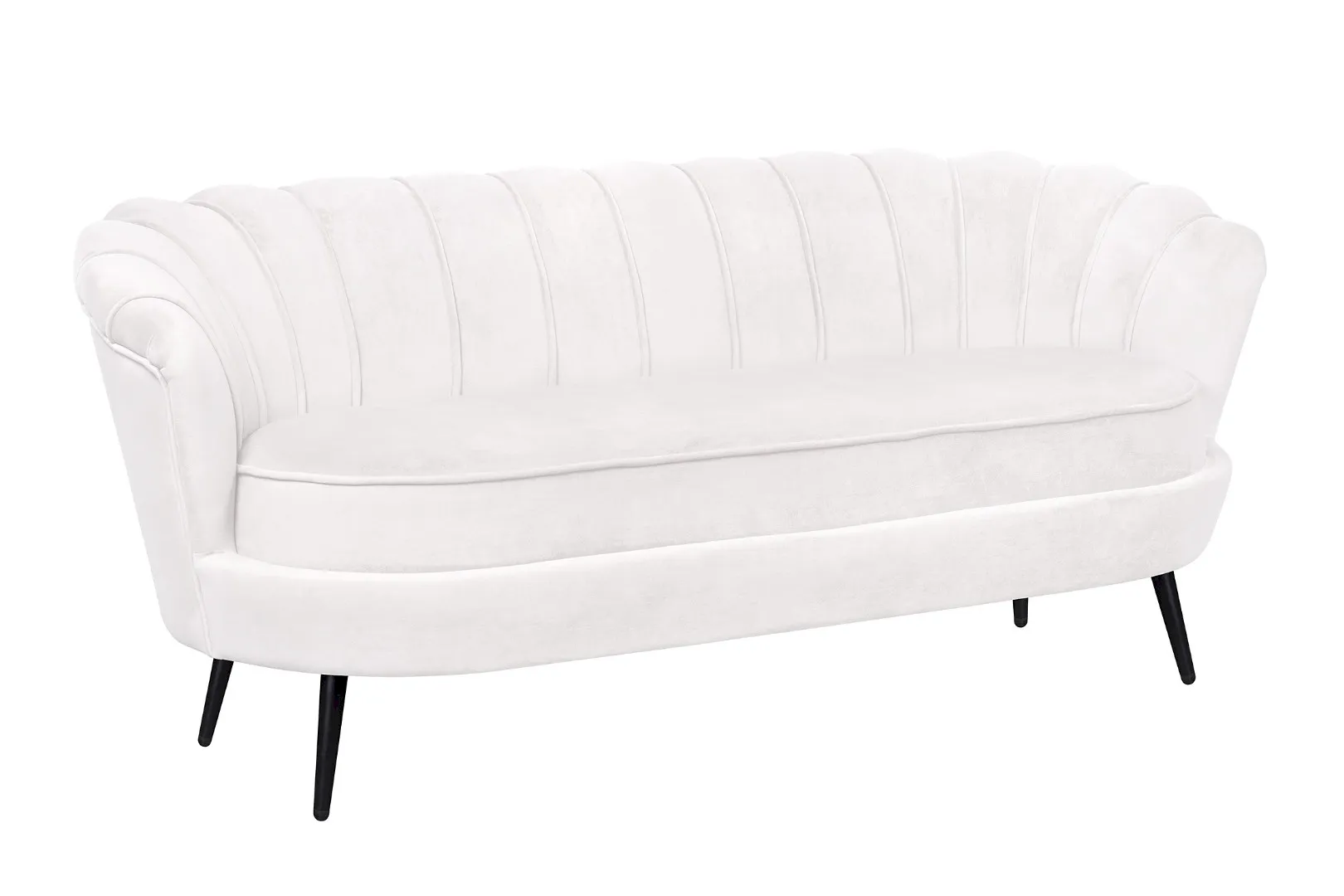 купить Диван ракушка Pearl Triple Beige на черных ножках в Москве купить Диван ракушка Pearl Triple Beige на черных ножках