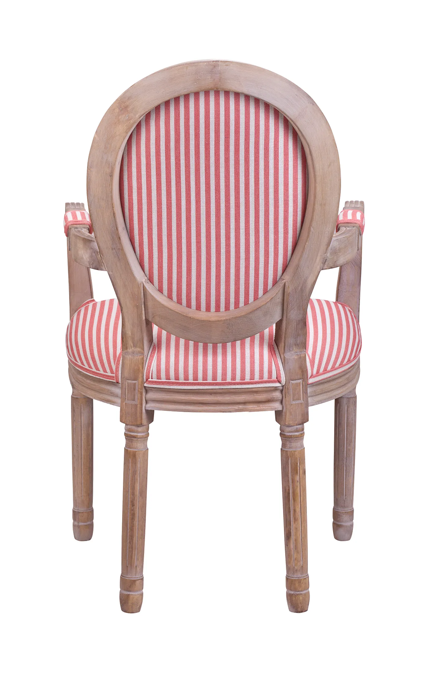 Мягкий стул с подлокотниками Volker Arm Pink Pinstripe в интернет-магазине в Москве