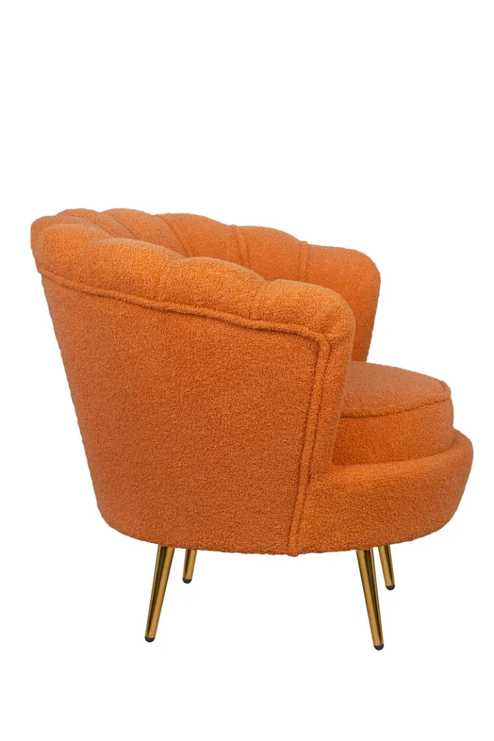 заказать Низкое кресло ракушка Pearl Orange Boucle в Москве заказать Низкое кресло ракушка Pearl Orange Boucle в Москве