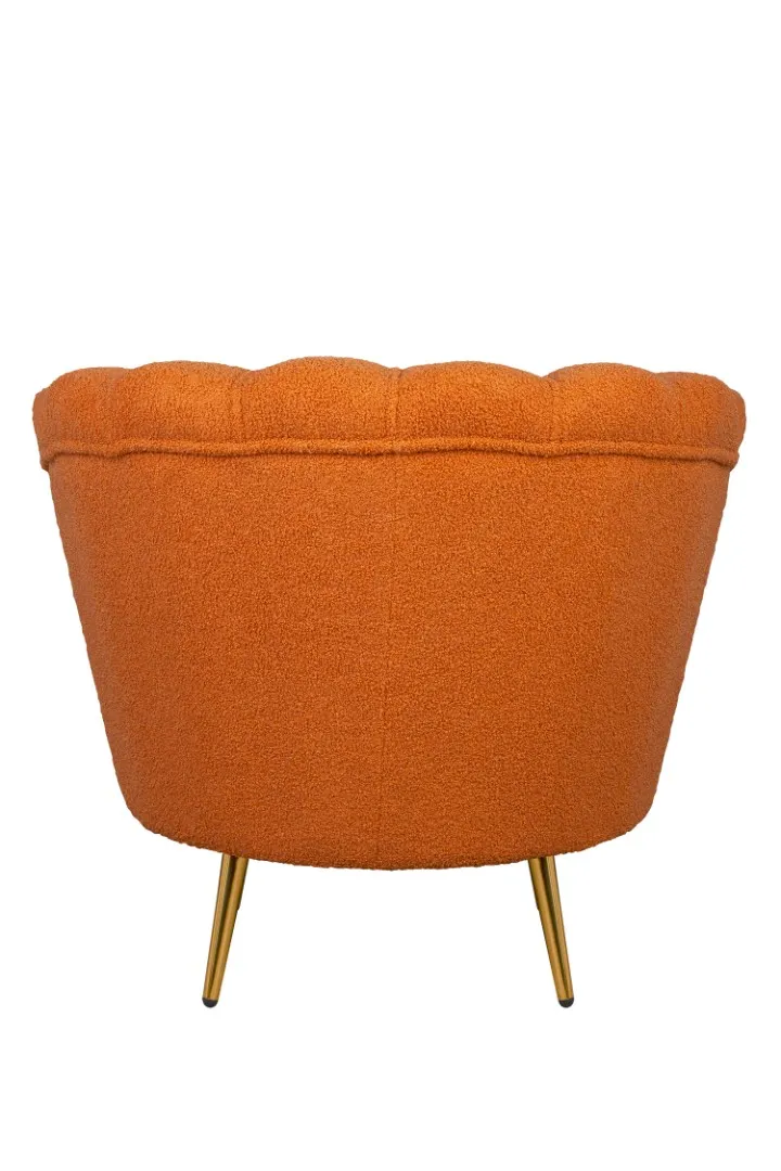 Низкое кресло ракушка Pearl Orange Boucle в интернет-магазине в Москве Низкое кресло ракушка Pearl Orange Boucle в интернет-магазине в Москве