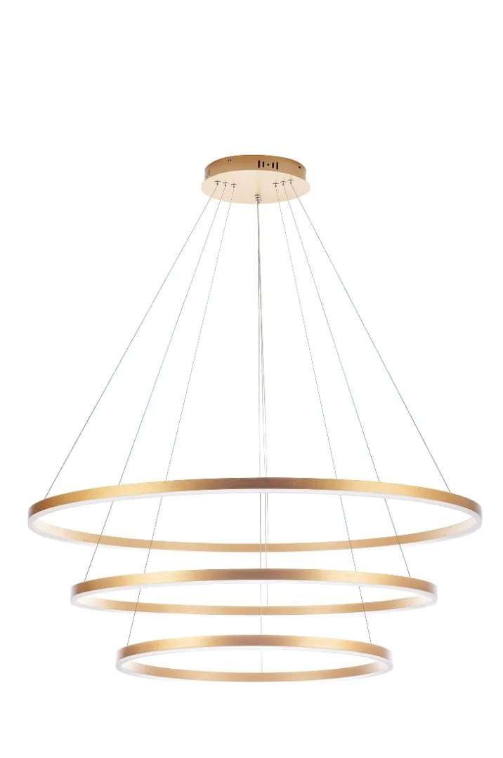 Люстра Orblaze 3 rings 800 gold в интерьере