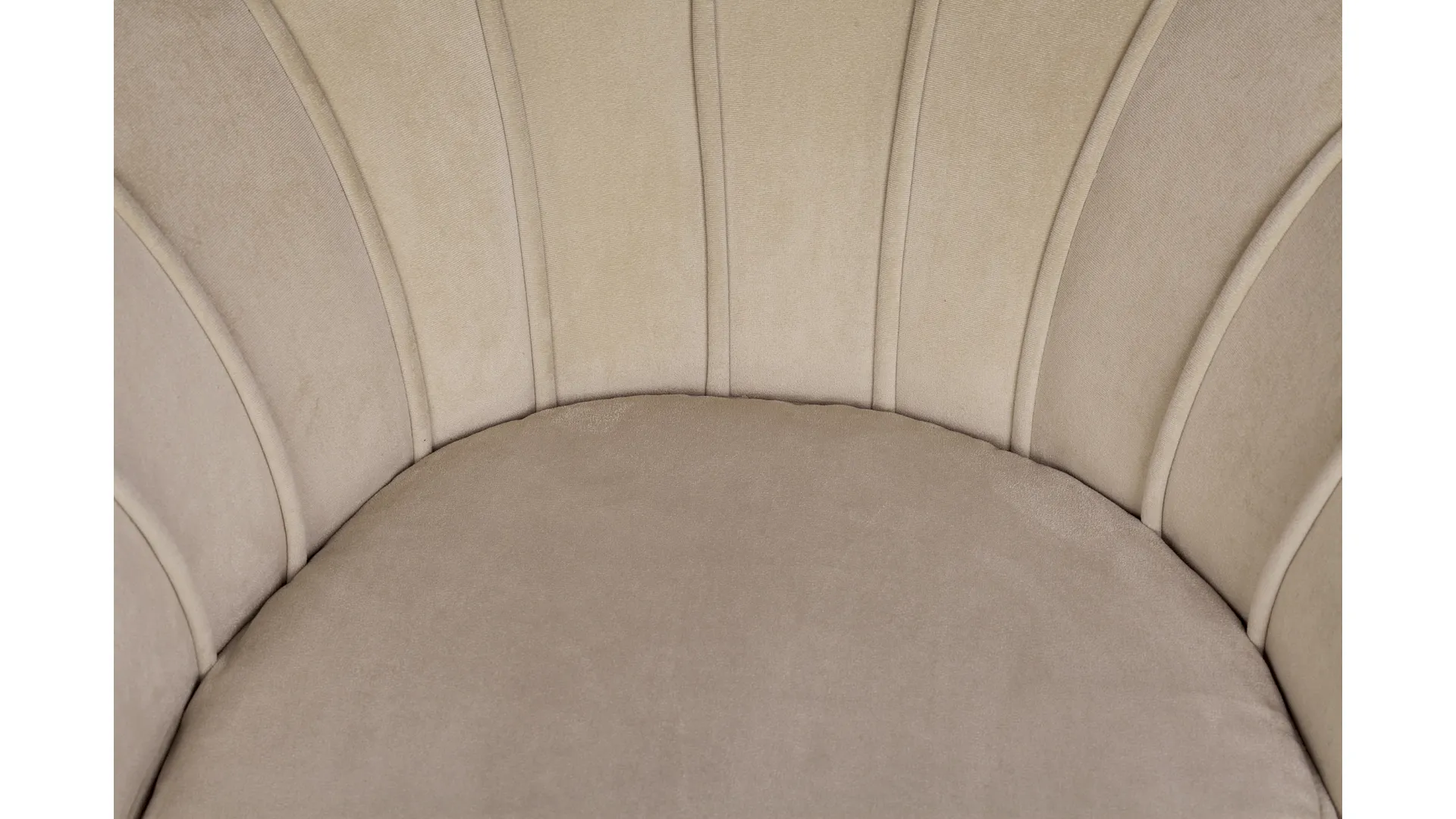 фото Кресло с пуфом ракушка Pearl Taupe