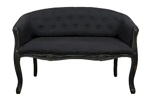 Двухместный дизайнерский диван Kandy Double Black Old