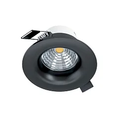 98607 Светодиодный встраиваемый светильник SALICETO димм., 6W(LED), ?88, 380lm, 3000K, алюминий, черны в интернет-магазине