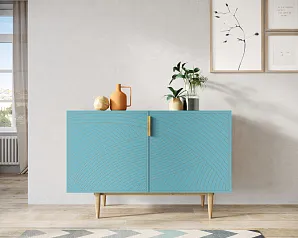 стильный Комод с двумя дверками "Лайн (Line)" LN01/GR1/blue на заказ
