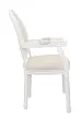 Мягкий стул с подлокотниками Volker Arm Beige and White №1 в Москве