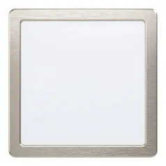 99169 Светодиодный встраиваемый светильник FUEVA 5, 17W (LED), 216х216, ET26, 2000lm, 3000K, сталь, никель в интерьере