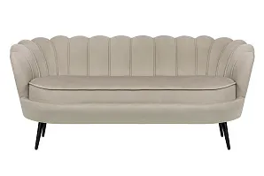 купить стильный Диван ракушка для гостиниц Pearl Triple Taupe на черных ножках