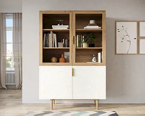 заказать Буфет с двумя дверками "Лайн (Line)" LN11/GR1/beige в интернет-магазине