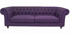 купить Трехместный прямой диван мягкий арт-деко Neylan фиолетовый в интернет-магазине