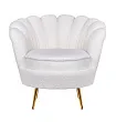 Низкое кресло ракушка Pearl цвет белый №0 в Москве