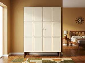 красивый Шкаф "Андерсен (Andersen)" широкий двухстворчатый арт AN27WH