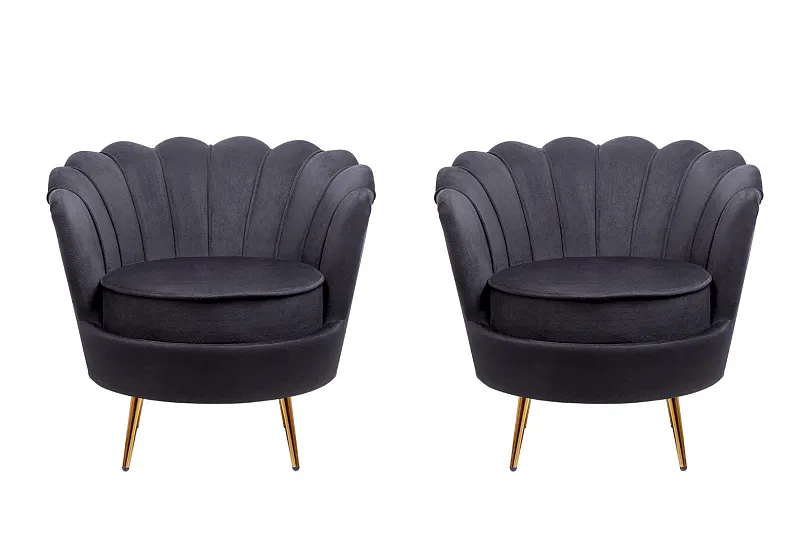 Комплект кресел ракушка Pearl Black в Москве Комплект кресел ракушка Pearl Black