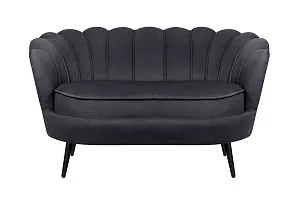 Дизайнерский диван Pearl Double Black на черных ножках