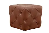 Дизайнерский пуф Amrit Light Brown Leather №1