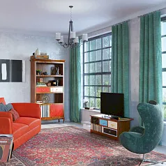 Комплект гостиной "Gouache" арт 2177 в интерьере