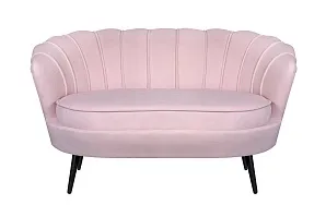 Диван ракушка Pearl Double Pink на черных ножках на заказ