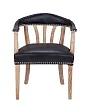 Мягкий стул с подлокотниками Tanner Black Leather №0 в Москве