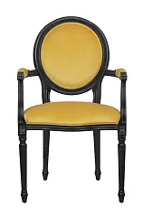 красивый Мягкий стул с подлокотниками Delo Kora Arm Yellow