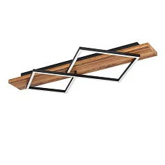 заказать 901935 Светодиодный настенно-потолочный светильник BOYAL, 1X13W 1X15W(LED LED), 3000K, 1750 2050lm, сталь, дерево, черный, коричневый , белый в интернет-магазине