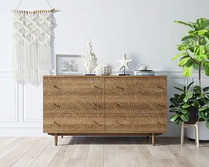 купить красивый Комод "Boho" 6 ящиков джангл арт BH08