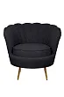 Низкое кресло ракушка Pearl Black Boucle №0 в Москве