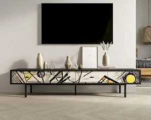 купить стильный Комод с четырьмя ящиками под TV "Эмерсон (Emerson)" by Kandinsky арт EM06/Print_01