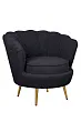 Низкое кресло ракушка Pearl Black Boucle №1 в Москве