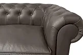 Диван из коричневой кожи Chesterfield Brown Leather 2S №5 в Москве