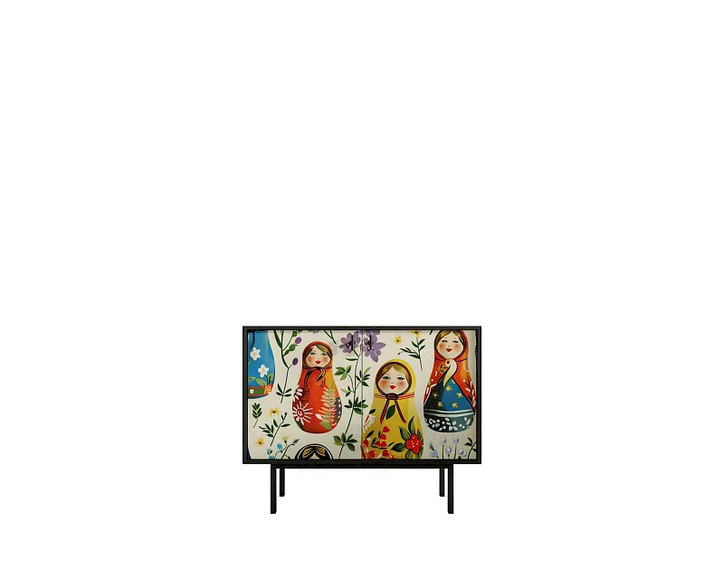 Комод с двумя дверками "Эмерсон (Emerson)" Матрешки арт EM02/Art04
