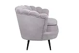 Диван ракушка Pearl Double Grey на черных ножках №2
