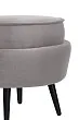 Пуф Pearl Adorn Grey на черных ножках №3