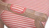 Мягкий стул с подлокотниками Volker Arm Pink Pinstripe №4 в Москве