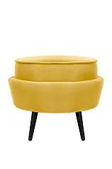 фото Пуф Pearl Adorn Yellow на черных ножках