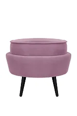 заказать стильные Пуф Pearl Adorn Pink на черных ножках