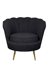 купить красивые Низкое кресло ракушка Pearl Black Boucle в интернет-магазине